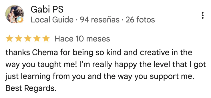 Google review of Chema