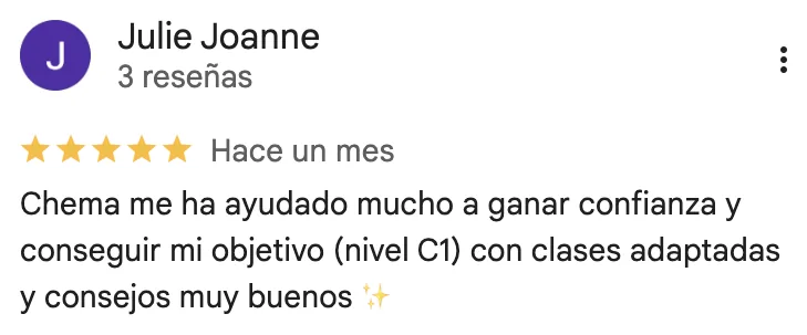 Google review of Chema